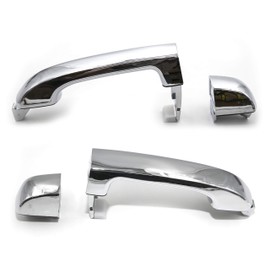 Otois Set of 2 Rear Left and Right Pair Exterior Outside Chrome Door Handle Compatible with Hyundai Veracruz 2007 2015
