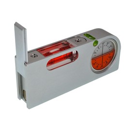 High precision solid aluminum alloy small level ruler for tilt angle measurement, portable mini adjustable horizontal bubble magnetic (120 * 50 * 20mm)