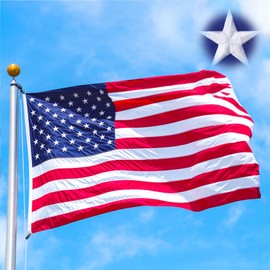 American Flags for Outside 3x5,All Weather USA Flag for Outdoor Use,Best American Flag for High Winds,USA Flags Vivid Color, US Flag with Embroidered Stars