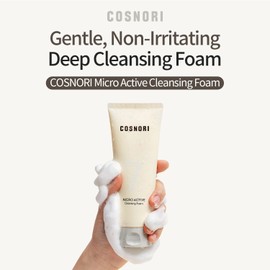 COSNORI Micro Active Cleansing Foam – Vegan, Non-irritating, Korean Facial Cleanser, Skin soothing, 7 Plant Extracts Daily Face Wash, 5.07 fl oz