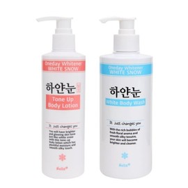 Nella 하얀눈 톤업 바디로션 250ml+바디워시 400ml 세트 Hyeopnyeon Tone-Up Body Lotion 250ml + Body Wash 400ml Set
