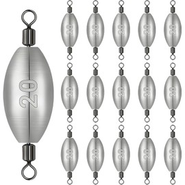 Inline Trolling Weights with Swivel Anti-Twist Egg Sinker Design