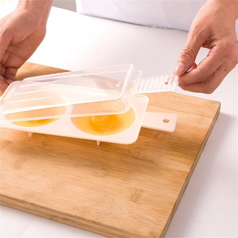 2 Pack Microwave Egg Poacher, Egg Cooker Poacher with 2