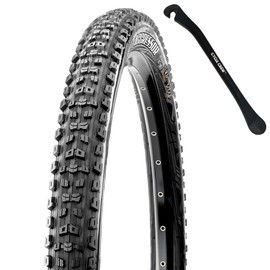 MAXXIS Aggressor Mountain Bike Tire - 29x2.50WT, 63-622, Dual, DD, Tubless Ready, WT, Bundle with Cycle Crew Tire Lever