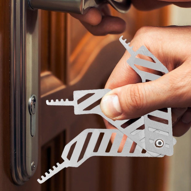 1 Piece Stainless Steel Lock-Opening Tool and 1 Piece Door