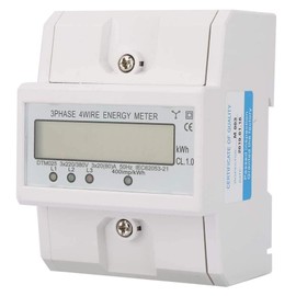 220/380V Electric Power Meter, Energy Consumption Power Meter 3 Phase 4P KWh Meter Digital Electric Power Meter