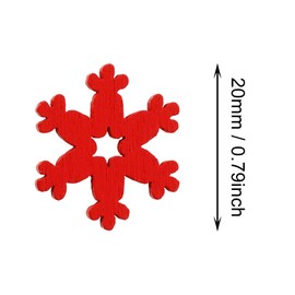 PPhtony 160PCS Snowflake Decorations Wood Slices Ornaments Christmas Cutouts Buttons Tags for Xmas Tree Hanging Painting DIY Crafts Projects Gift Bags Holiday Party School Home Activity,20MM,Mix Color
