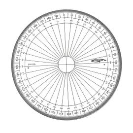 Graphoplex GX110G Full Circle Transparent Protractor