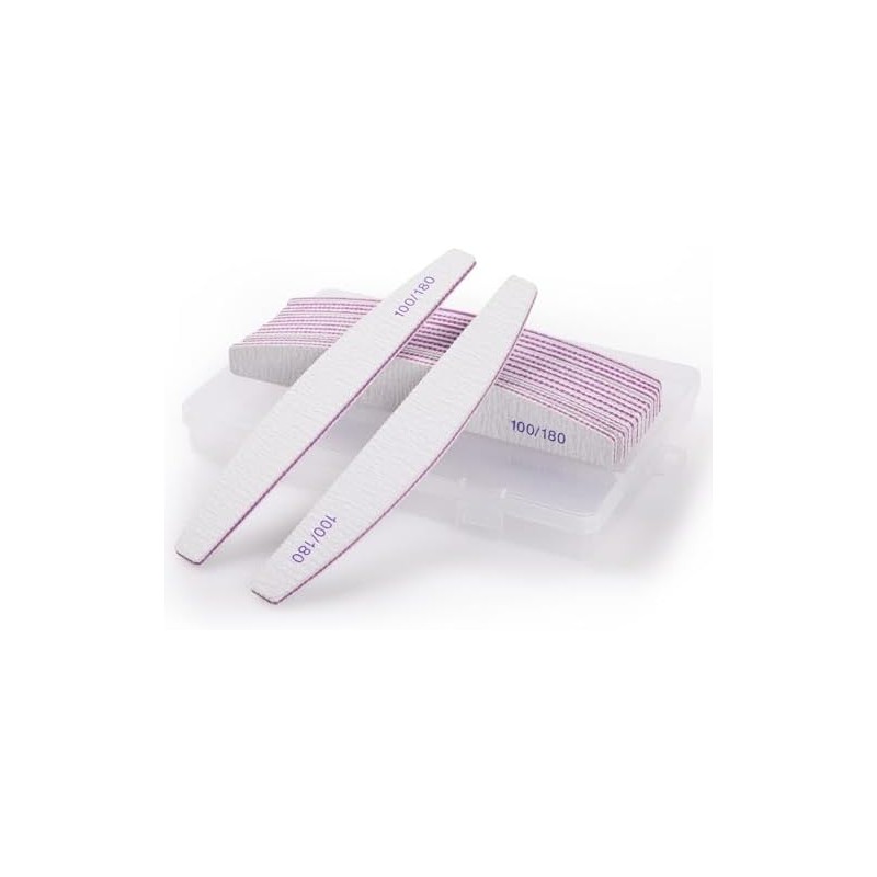 GeeRic 14 Piezas Limas de Bloque de Uñas Lavables, Doble