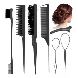 Universo en Linea Kit Cepillos Y Peines Peinado Cabello Pinza Peluquería 7 Pzs