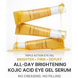 medicube Eye Serum with Kojic Acid Turmeric All-Day Brightening Eye Gel Serum Refreshing Eye Care with Vitamin C, Retinol & Caffeine Hydrating & Cooling Formula Korean Skincare, 1.01 fl.oz