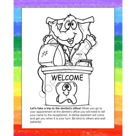 ZOCO - A Trip to the Dentist - Educational Coloring Books (50 Bulk Pack, Without Crayons) - Dentist Toys for Kids - Dental Office Supplies