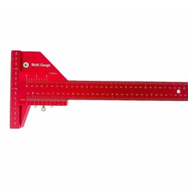 AWAOVV Woodworking Scribe Metric Inch Aluminum Alloy T Ruler Scribing Marking Gauge Measuring Tool Woodworking Tool-A