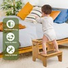 Wooden Step Stools for Kids, Heavy Duty Bamboo 2-Step Stepping
