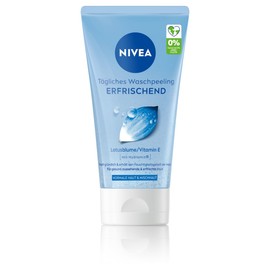 NIVEA Tägliches Waschpeeling Erfrischend, Peeling ohne Mikroplastik mit Vitamin E für eine porentiefe Gesichtsreinigung, erfrischendes Gesichtspeeling für normale Haut und Mischhaut (150 ml)