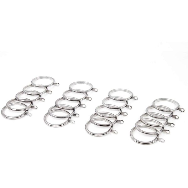 GCurtain 20 PCS Metal Curtain Rings, 30mm Internal Diameter, Curtain