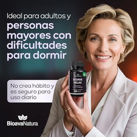 Bioava Relax – Melatonina, 5-HTP y Magnesio | Para Dormir Profundo y Relajarte Sin Somnolencia | Antiestrés Natural Vegano – 60 Cápsulas