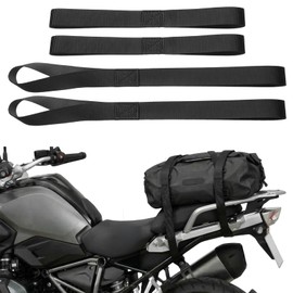 GWEOR Pack of 4 Straps with Buckle, Adjustable Tie Down Straps Set for Cable Management, Garage & Camping, Reusable Fastening Straps for Bicycle, Tube & Tools, Two Sizes: 29.5 cm + 46.5 cm