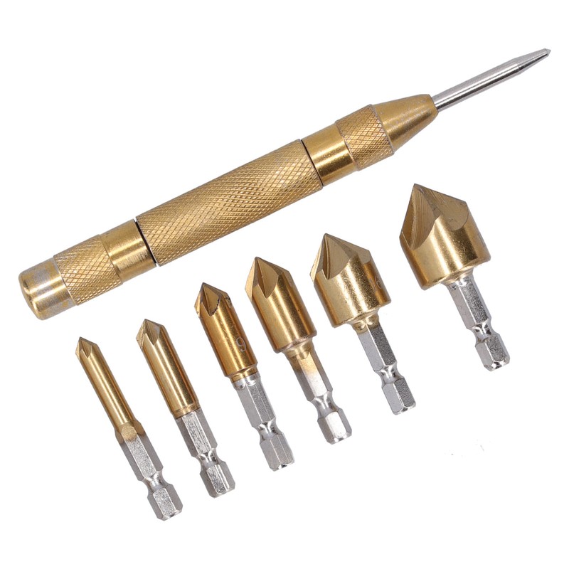 Chamfer Drill Bit Hex Shank 5 Flute Countersink Hole Opener