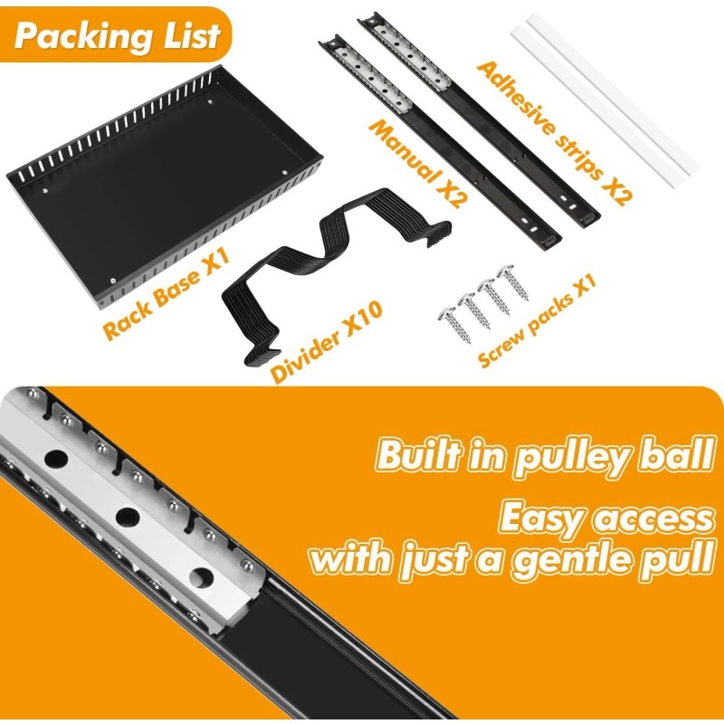 Taeyonk 1 Pack Pull Out Pot and Pan Organizer Under