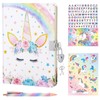 Unicorn Diary Set - Glitter Notebook Gift for Girls Children