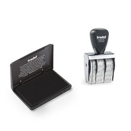 Trodat 1020 + 9051 Classic Date Stamp Set, German, Ink Pad