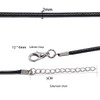 Pack of 10 60 cm Black Waxed Necklace Cord Chains