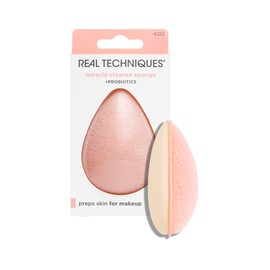 Real Techniques, Miracle Cleanse Sponge, Esponja para Lavar y Exfoliar la Piel, Equilibra e Hidrata el Rostro                                         