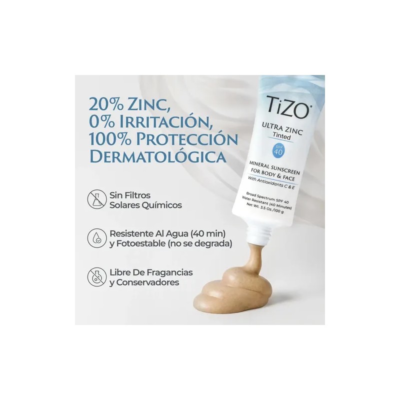 Tizo | Ultra Zinc Protector Solar Mineral Con Color |