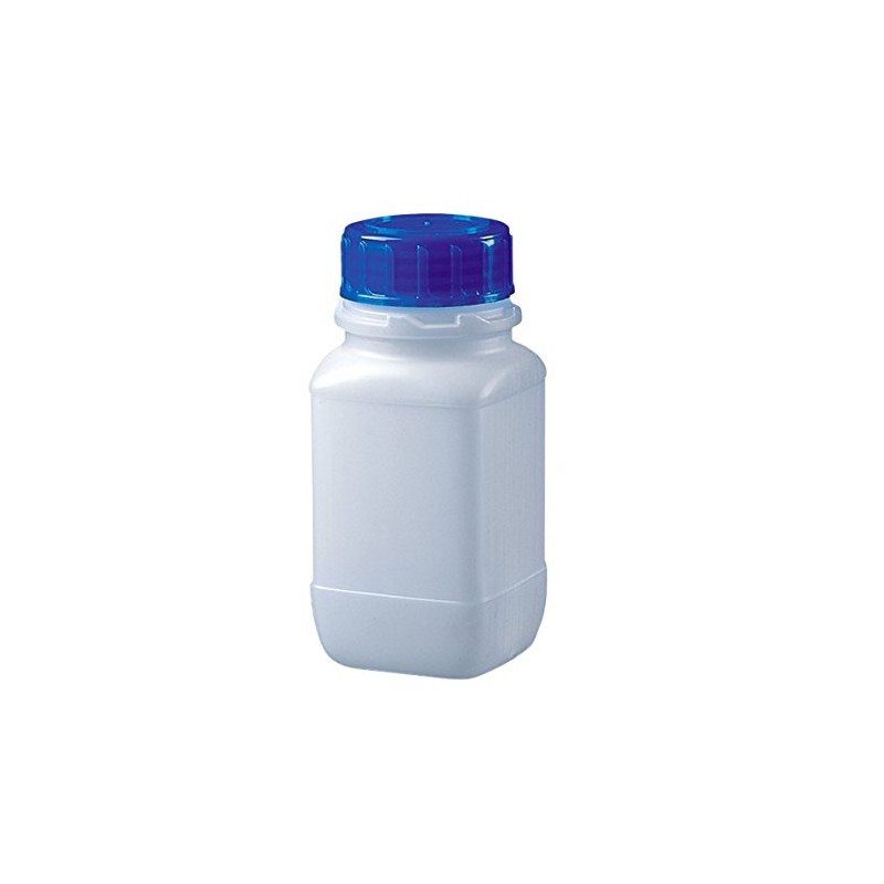 neoLab HDPE Wide Mouth Square Bottles with PP Blue Screw