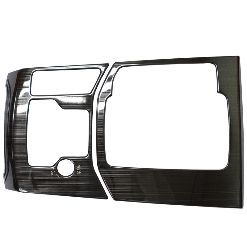 NewYall Black Titanium Interior Center Console Gear Shift Knob Panel