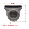 BlueVue 1.5" Side Outlet Drain Assembly (Matte Black)