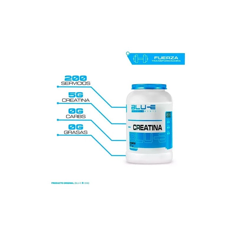 Suplemento Creatina Blu-e Monohidratada 1k 200 Servicios