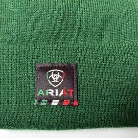 Ariat Men's Rebar Mexican Flag Patch Beanie Green MEXICO NWT