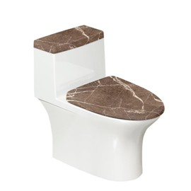 KUIFORTI Brown Marble Toilet Cover Lid Set 2 Pack Toilet Seat Covers for Bathroom Decor Replacement Elongated