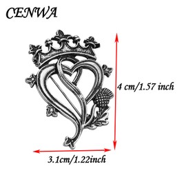 CENWA Thistle Brooch Scotland Brooch Crown Ireland Irish Royalty Brooch (Scotland BP-1)