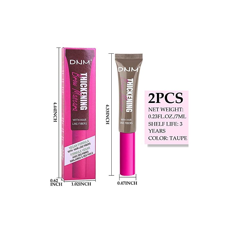 BINGBRUSH Mascara Tintada Engrosante para Cejas, Brow Fast Sculpt, Impermeable,