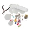 75 Pcs Keychain Blanks Tassel Set Double Sided Dye Sublimation