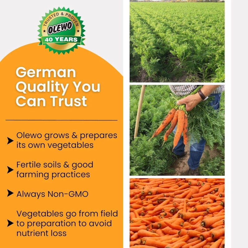 Olewo Original Carrots For Dogs Digestive And Gut Health Support