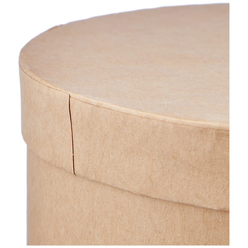 Glorex Round Cardboard Storage Box – Natural, 16 x 16
