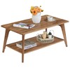 VASAGLE Coffee Table, 2-Tier Living Room Table with Storage, Center