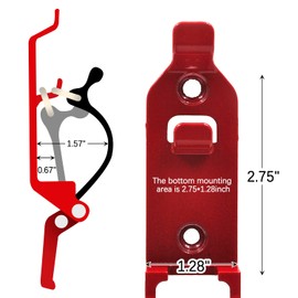 (8 Pack) Shovel Mount for Roof Rack, Metal Rubber Clamp Wall Mounting Brackets, Axe Holder Clamp Mount Kit for Roof Rack Truck Boats Military Equipment and Tools, Red