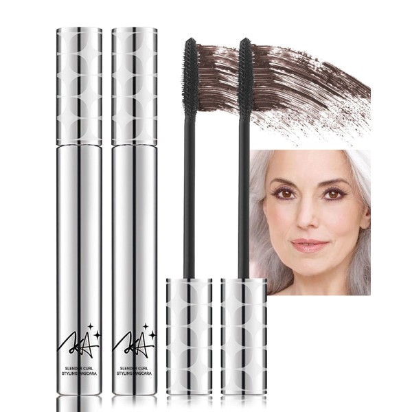 Lestpola 2 Pack Mascara for Older Women 60 Plus, Brown