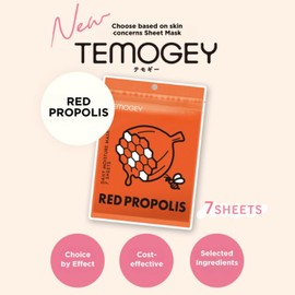 TEMOGEY Daily Moisture Sheet Mask Red Propolis - 7 Sheets