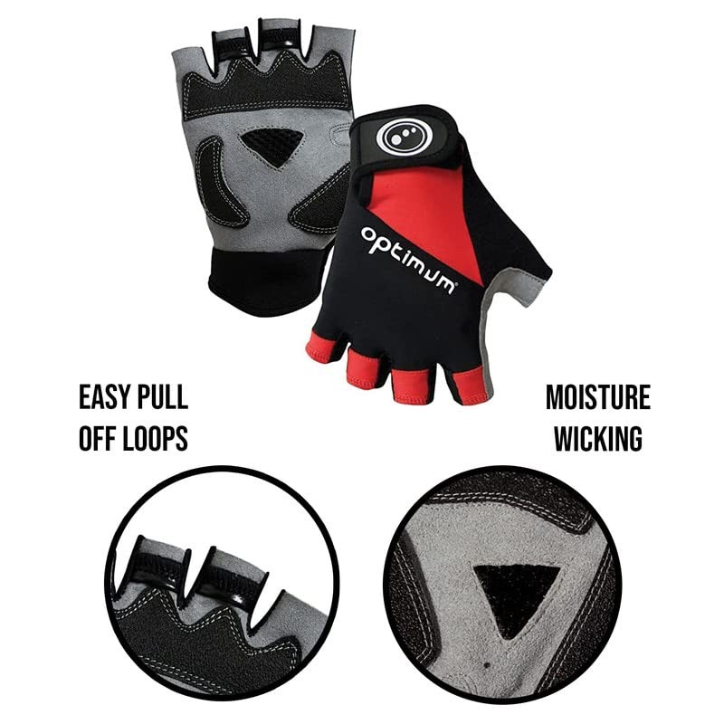 Optimum Hawkley MTB Gloves - Easy Sweat Wipe-off Thumb Terry,