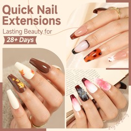 UNA GELLA Medium Coffin Nails Tips 504pcs - Gel x Nail Tips Coffin Acrylic Full Cover Pre-buff Soft Gel Nail Tips Half Matte Medium Coffin False Nails For Nail Extension Home DIY Salon 12 Sizes