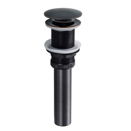 Wellsum Bathroom Antique Oil Rubbed Bronze Pop up Drain Sink Drain Stopper Large Pop Without Overflow