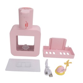 Automatic Foaming Soap Dispenser 3 Levels Adjustable Countertop Wall Mounted Touchless 1200mah Rechargeable for Kitchen Bathroom Hotel Pink