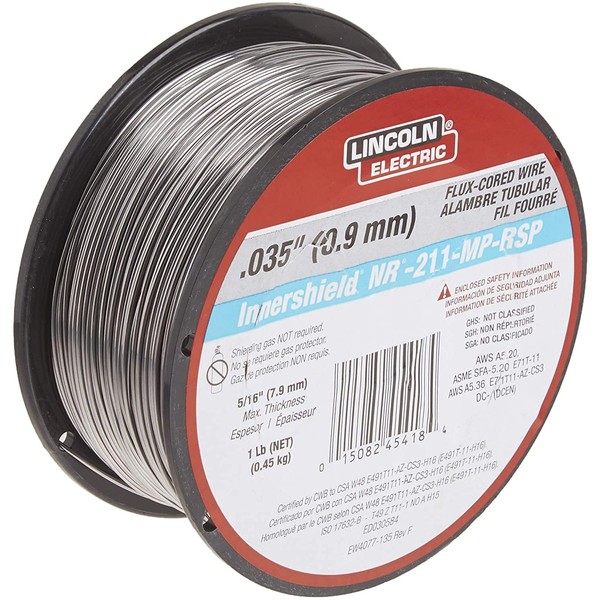 Lincoln Electric ED030584 Inner Shield NR-211 Flux-Core Welding Wire, .035-In. - Quantity 5