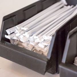 Crystalware GTWSC4300 Plastic Giant (Jumbo) Straws Individually Wrapped 10-1/4", Clear, 300 per Box